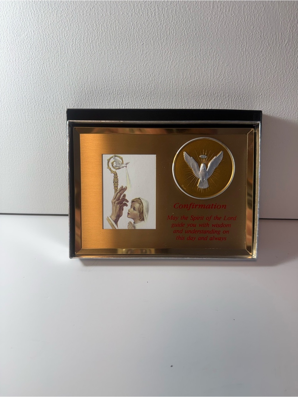 1997-1998 Remembrance of Confirmation Gold Color Plaque Italy - Roman Catholic